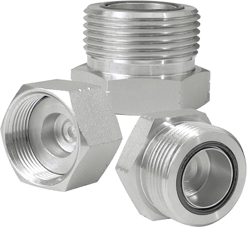 JROUTH ORFS 08 Hydraulic Cap and Plug Hose Tube and Pipe Fitting Kit, 37 Degree Pipe Fitting Kit Cap and Plug Kit(6 Sets） - Image 5